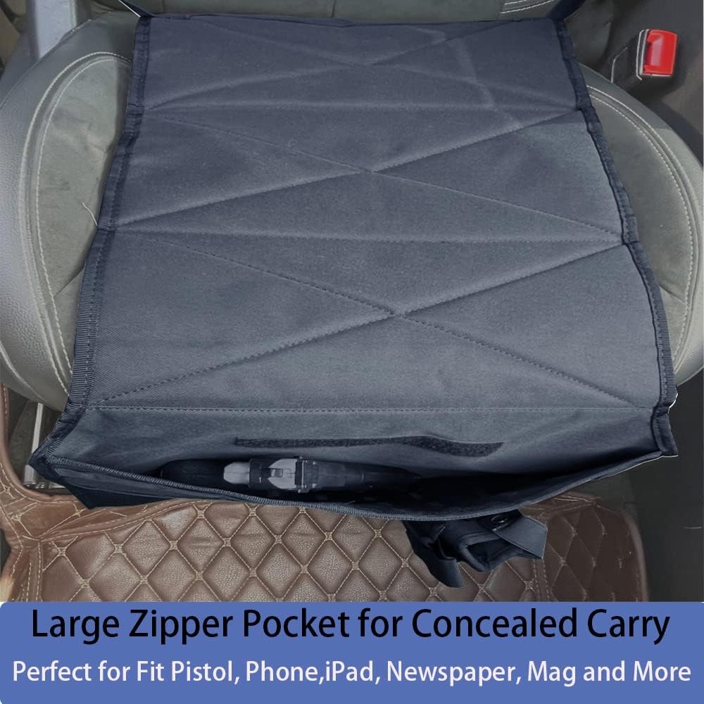 Car Holster Concealed Carry Holster Gun Mount Pistol Holder IWB Subcompact Handgun Pocket Tactical Molle Vehicle Seat Mattress Universal Seat Cover with Bag for Most of The Cars and Truck