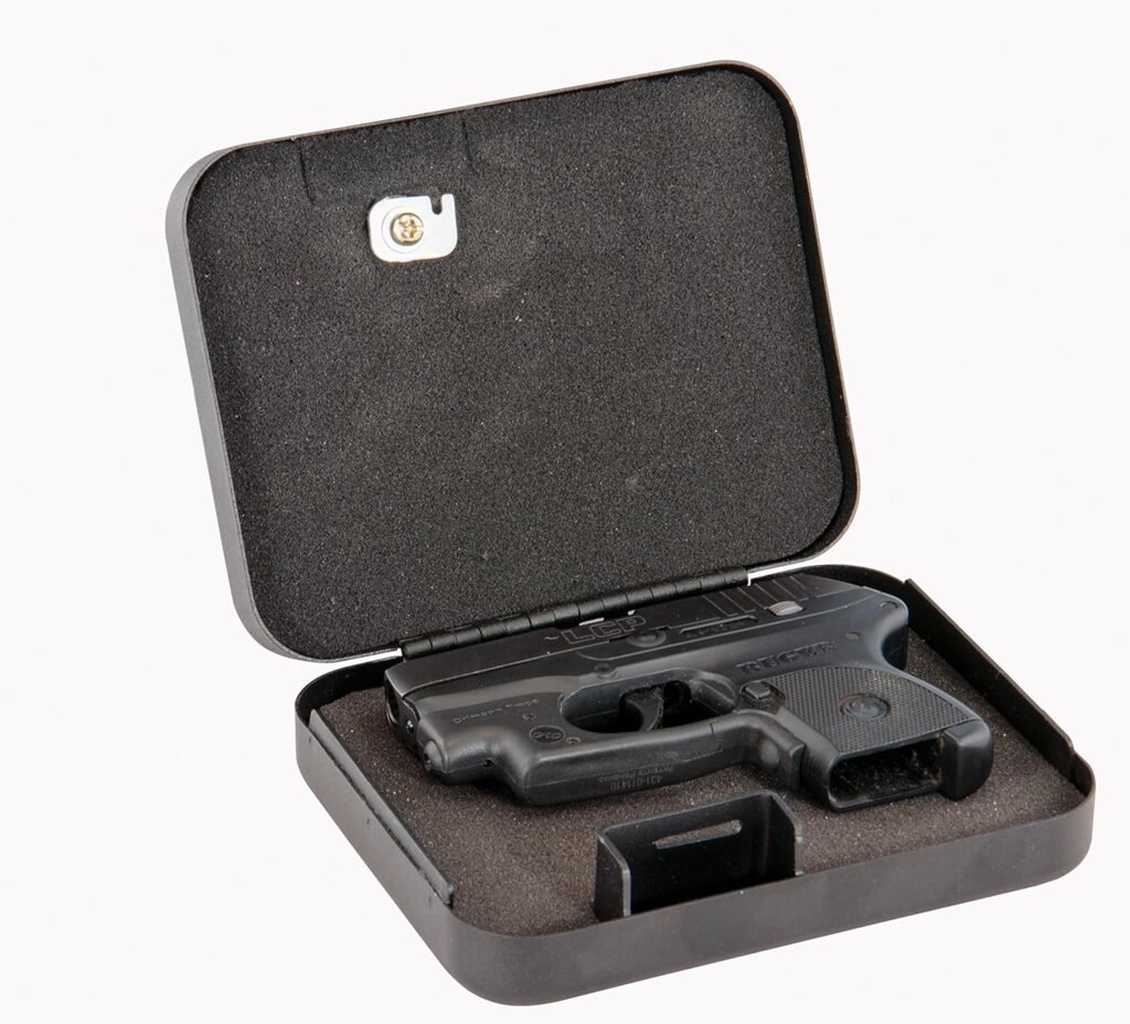 Lockdown Keyed Handgun Vault for Convenient and Secure Storage of Pistol for Home and Travel