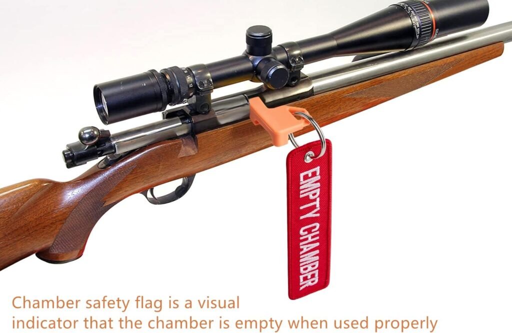 8 Packs Chamber Safety Flag,Universal Compatibility Safety Flags with Bright Red Tags for Rifle Handgun Shotgun