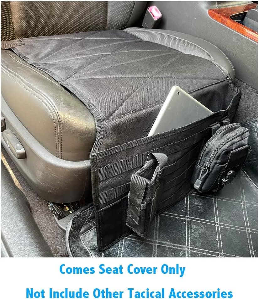 Oiloda Concealed Car Seat Carry Holster Gun Mount Pistol Holder Handgun Pocket Tactical Molle Vehicle Seat Mattress Universal Seat Cover with Bag for Most of The Cars and Truck SUV