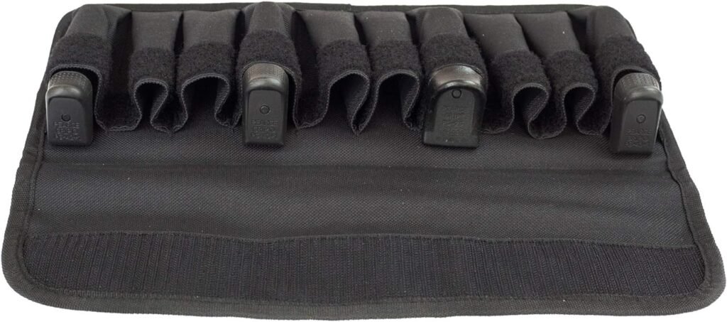 (Firearm Safety Devices) – FSDC Caretaker 10 Magazine Storage Pouch for Single-Stack Magazines – Water-Resistant and Durable – Black – ‎13 x 5.5 x 2