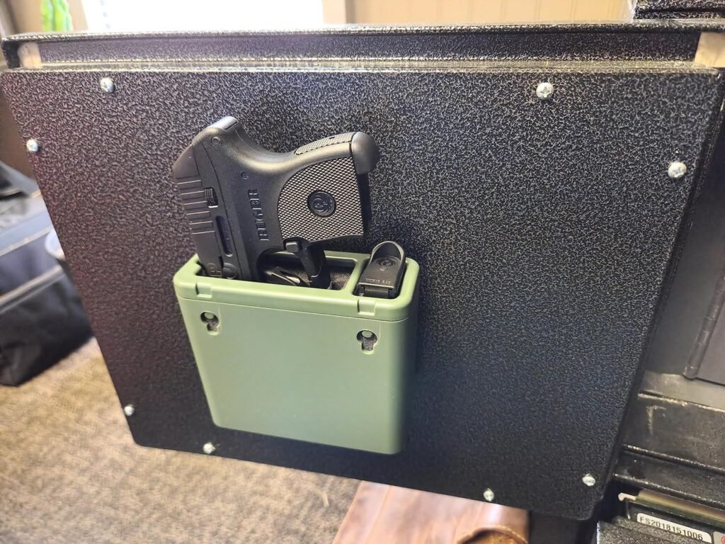 TacBox Mini SC for Pistols - Subcompact Handgun Fast Access Mountable Holster Box for Vehicles, Home/Office  More