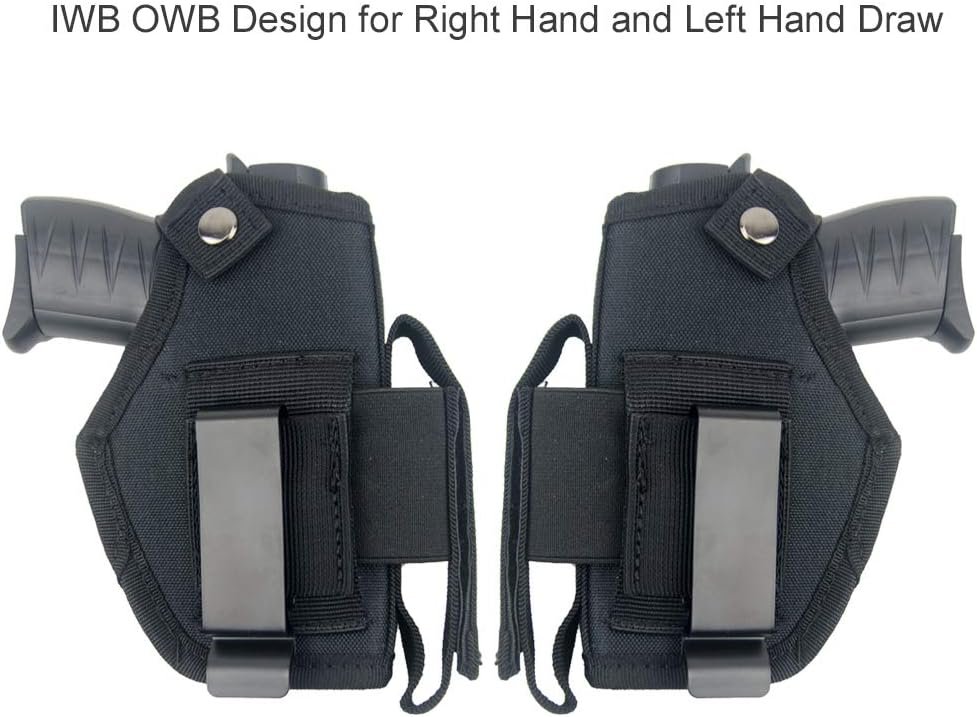 Concealed Carry Holster IWB OWB Pistol Car Holster Vehicle Multi-Mount Pistol Holder Fits Subcompact to Large Hand Guns