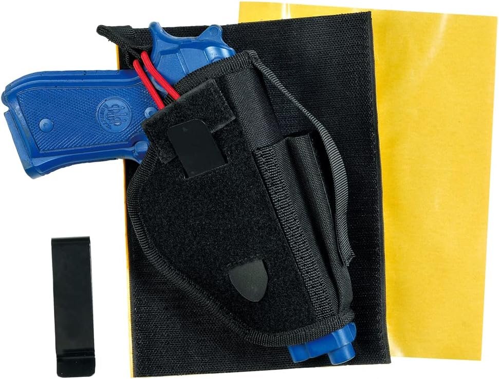 TAFTACFR Concealed Carry Holster IWB OWB Car Holster with Magazine Slot and Adhesive-Backed Hook for Right and Left Hand Draw Fits Subcompact to Large Handguns