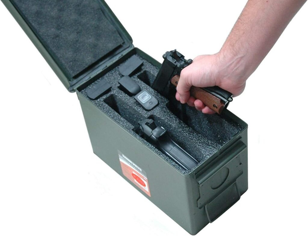 Case Club 2 Pistol Holder .50 Cal Ammo Can Foam (Pre-Cut, Closed Cell, Military Grade Foam)