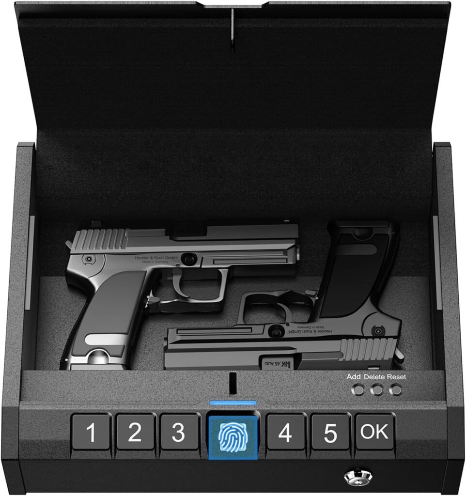 Gun Safe for Pistols Bundle with Portable Gun Safes for Pistols